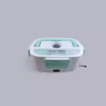 عکس ظرف غذای برقی(لانچ باکس) کف استیل ثامن | 123 رسید