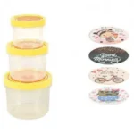 عکس محصول ست ۳ عددی ظروف گرد ویتا Kajeen | ظروف نگهداری غذا با درب طرحدار | 123 رسید